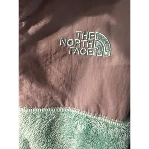 The North Face Denali Jacket Girls Size Large Green Polartec Solid Full Zip Warm - Picture 3 of 13